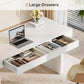 Luna Luxe Executive Desk with Storage Drawers