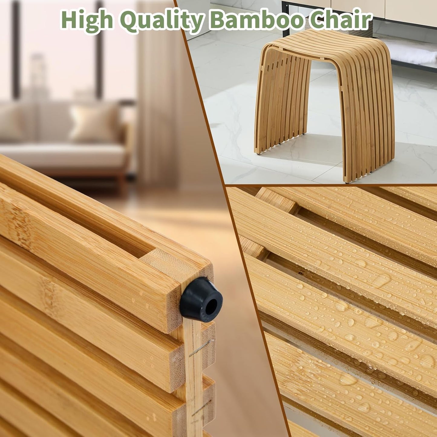 CurvaBamboo Shower Seat