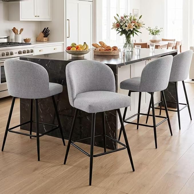 ComfortCurve 360° Swivel Bar Stool Set