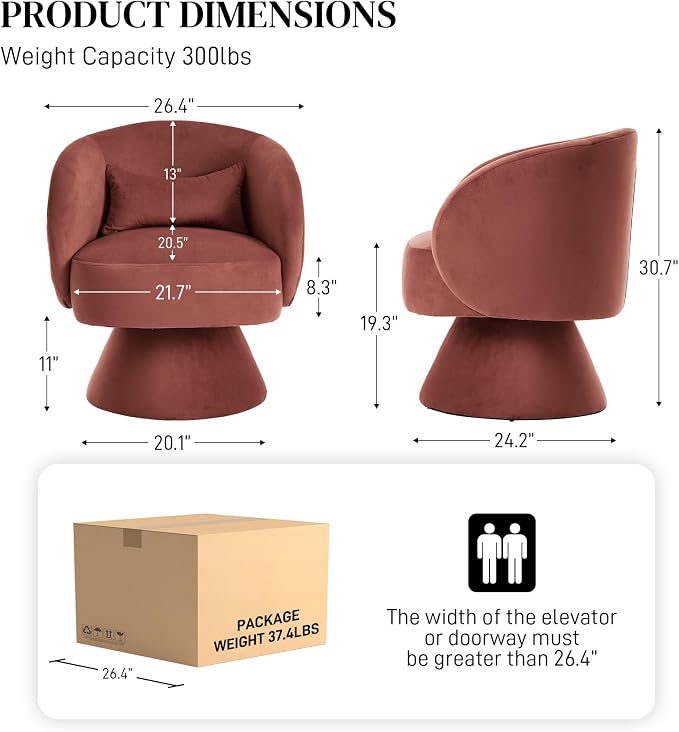Nova™ Velvet Swivel Chair