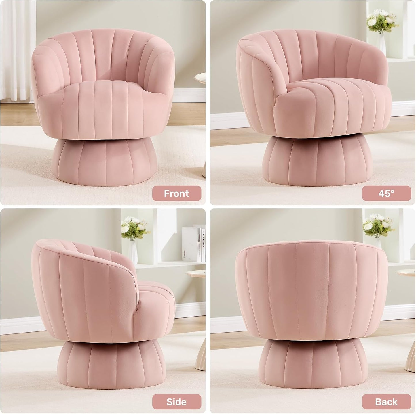 Serafina™ Velvet Swivel Accent Chair
