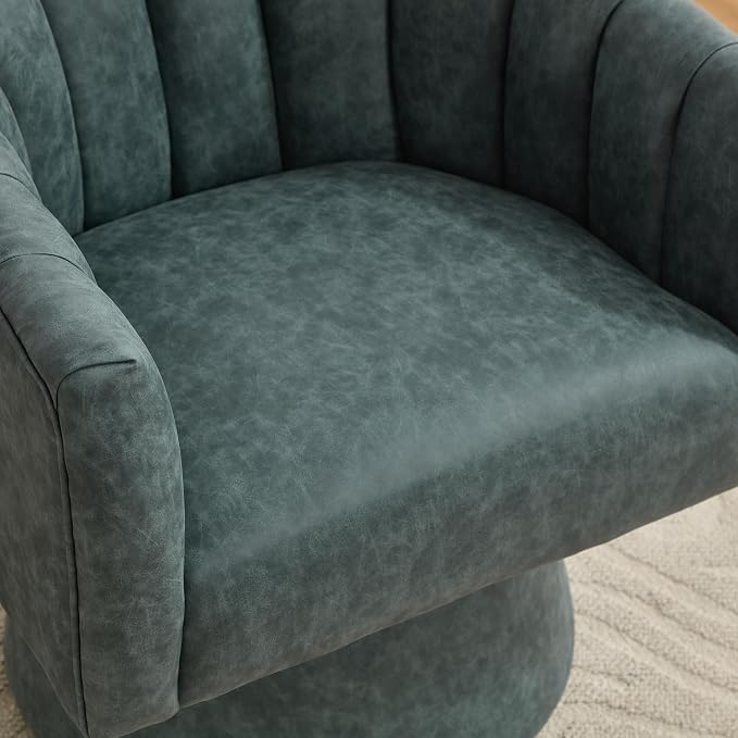 Highgate™ 360° Faux Leather Swivel Barrel Chair