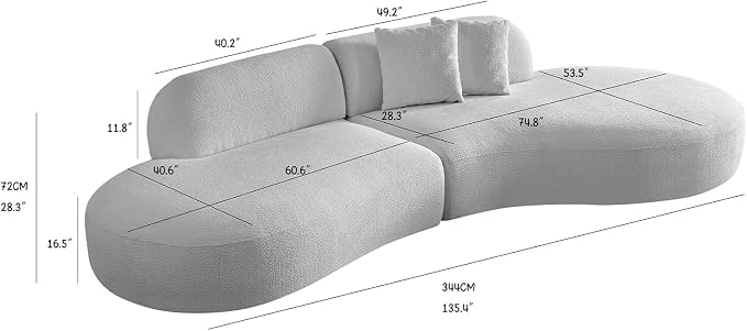 CloudCurve Bouclé Modular Sofa