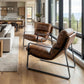 Montrose Fabric & Leather Accent Chair