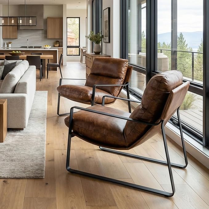 Montrose Fabric & Leather Accent Chair