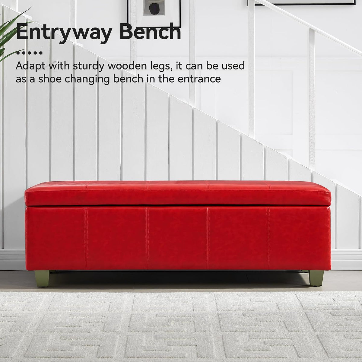 Contemporary Upholstered Storage Bench