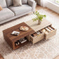 Expandable Storage Coffee Table with Sliding Top