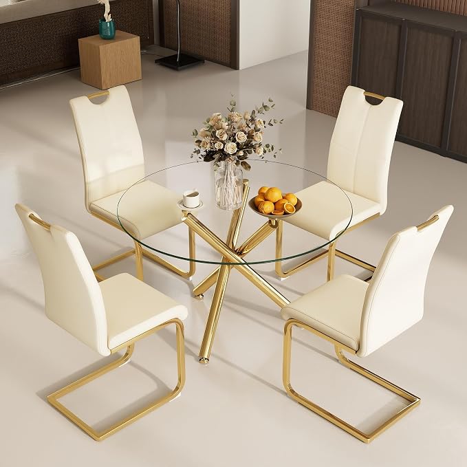 Celeste Round Glass Dining Set
