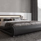 Modern LED Storage Bed Frame with Adjustable Headboard
