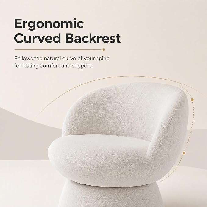 LunaBelle™ Chenille Swivel Chair