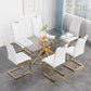 Celeste Rectangular Glass Dining Set
