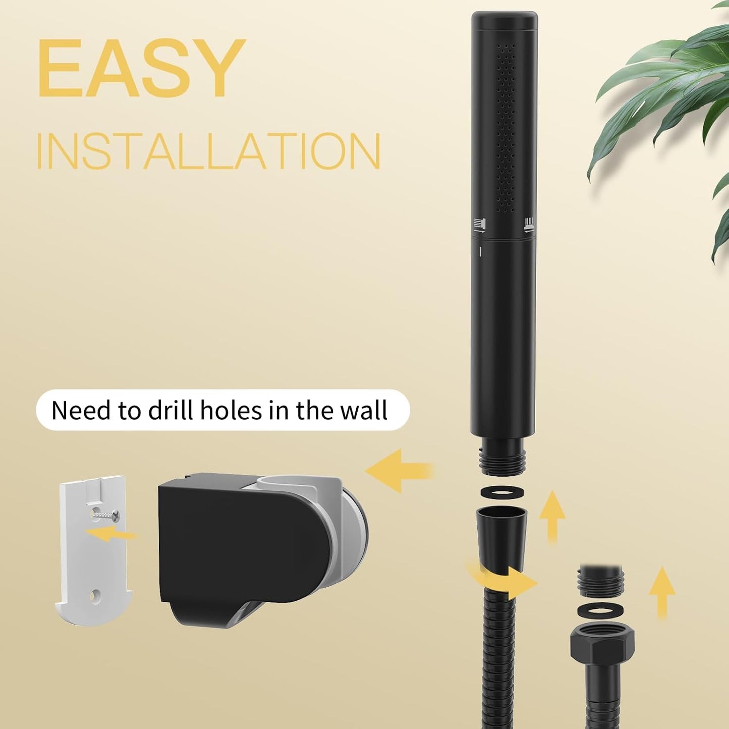 HydroJet High Pressure Shower Head Set