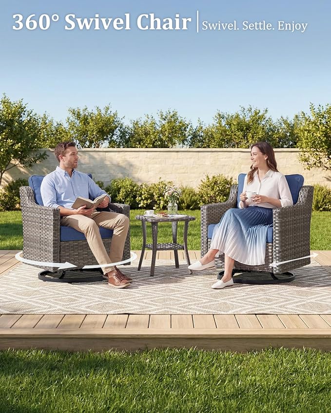 CloudComfort Swivel Patio Set