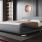Modern Sleigh Upholstered Platform Bed