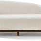 Modern Curved Bouclé Chaise Lounge