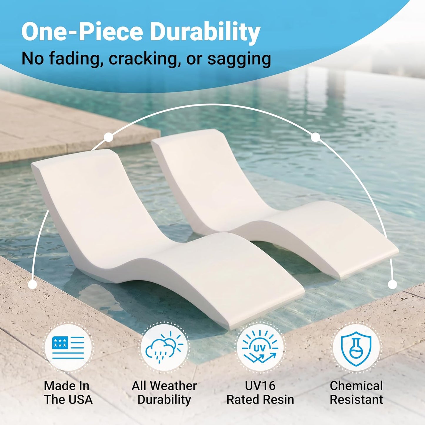 Azure Reef Sun Shelf Lounger Set