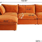 Modern Hemp Velvet Modular Sectional Sofa