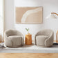 Sherpa Swivel Barrel Accent Chair