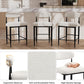 Modern Bouclé Counter Stool Set
