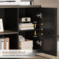 RegalCore L-Shaped Executive Office Desk with File Storage