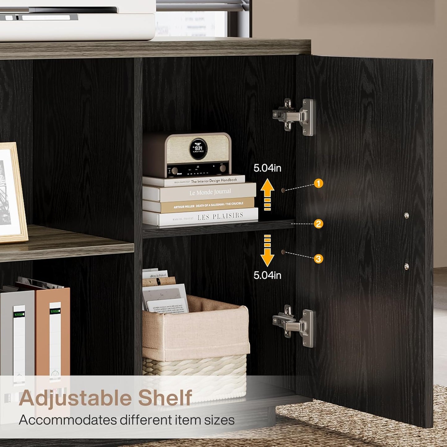 RegalCore L-Shaped Executive Office Desk with File Storage