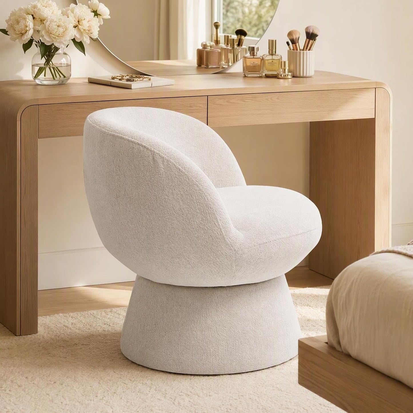 LunaBelle™ Chenille Swivel Chair