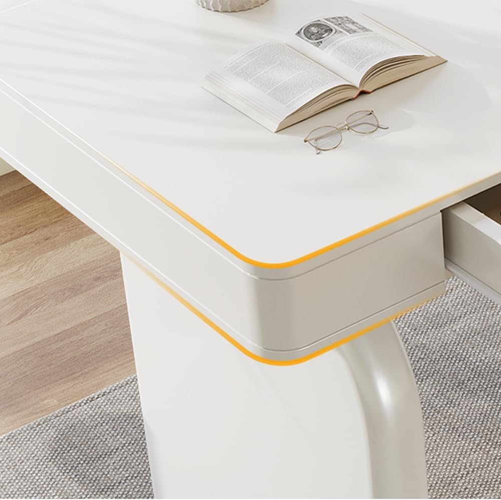 Luna Luxe Executive Desk with Storage Drawers