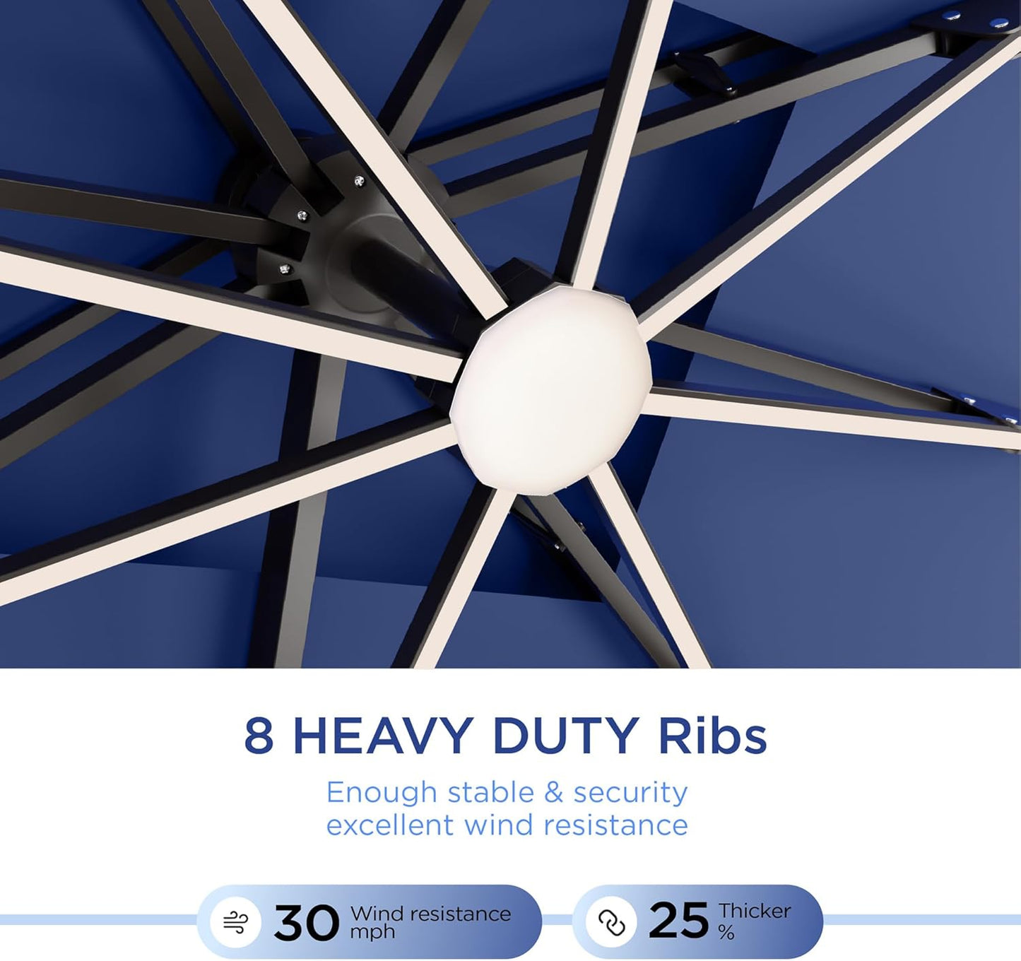 LumiShade LED Cantilever Umbrella