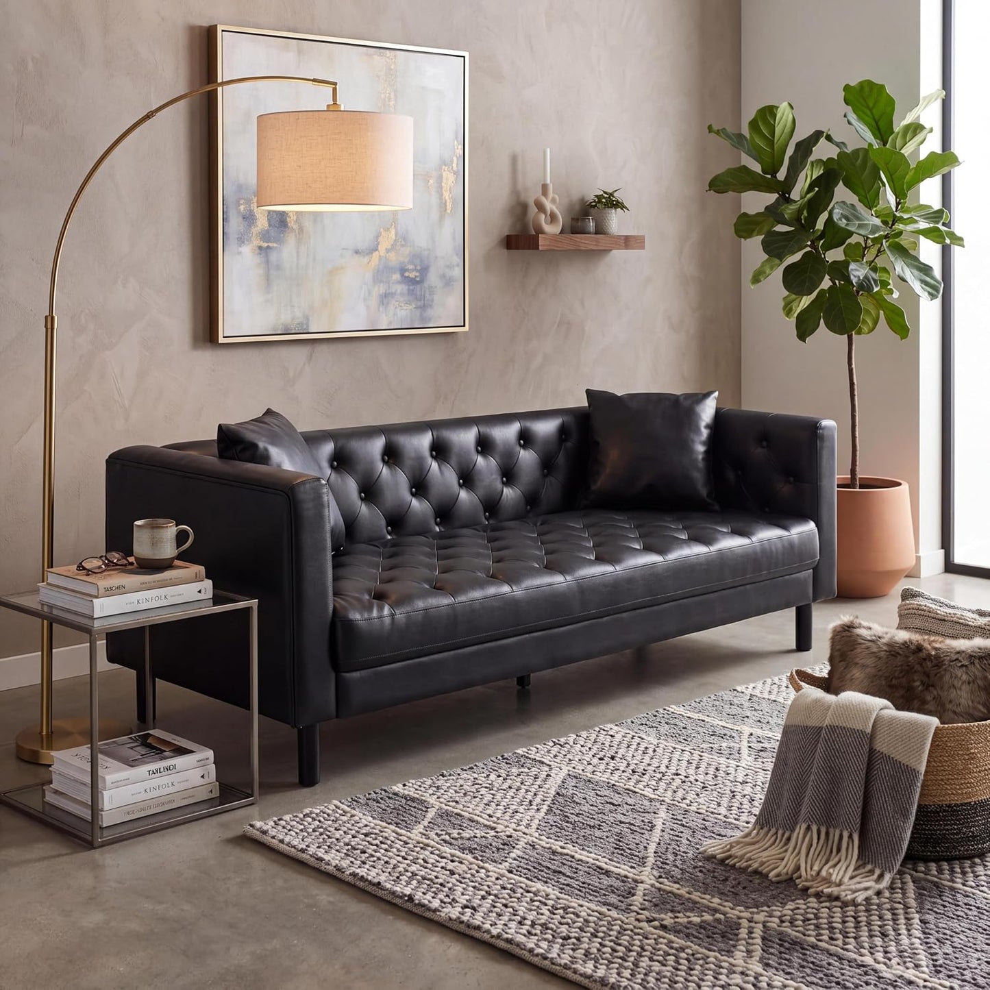 Heritage Tufted Leather Sofa