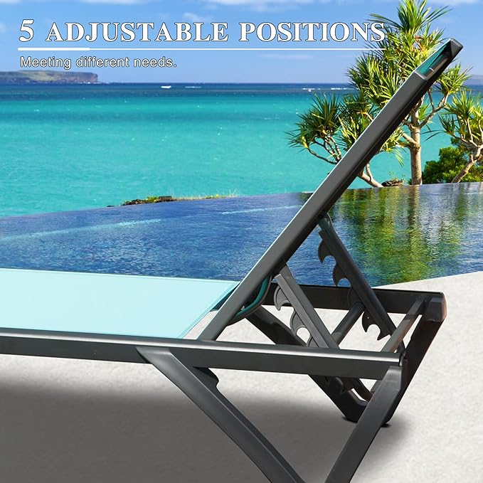 Heavy-Duty Textilene Aluminum Outdoor Lounge Chair