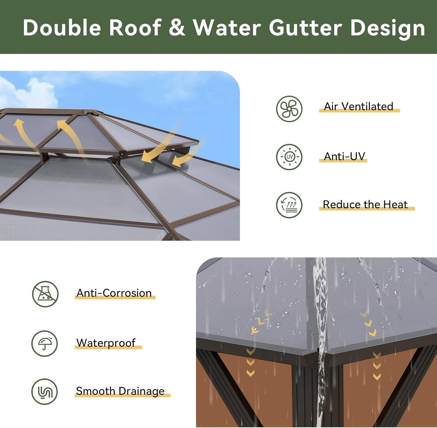 Escape Double Roof Gazebo