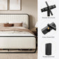 Modern Curved Upholstered Platform Bed