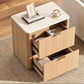 Modern Faux Travertine Nightstand Set
