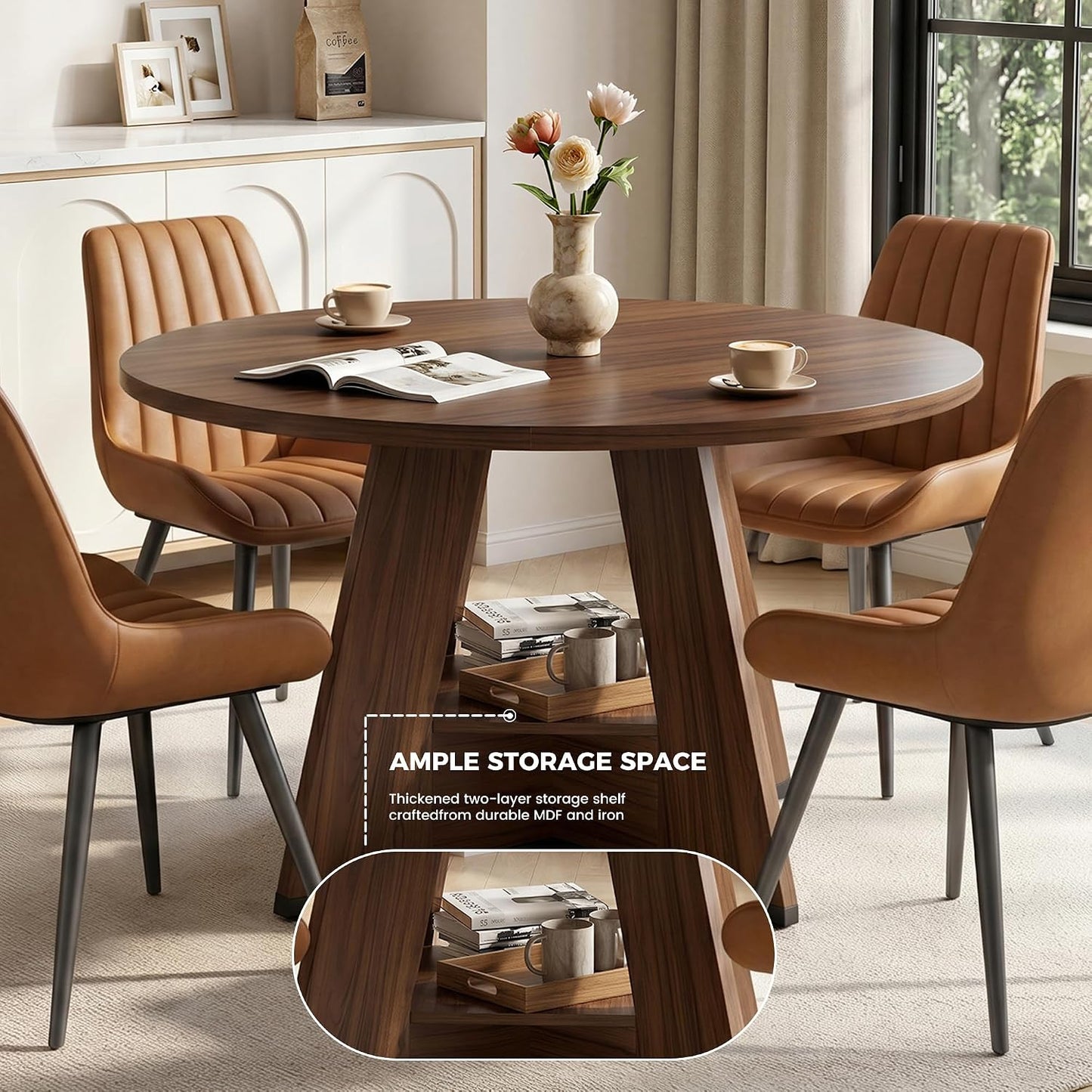 Bennett Round Dining Table Set