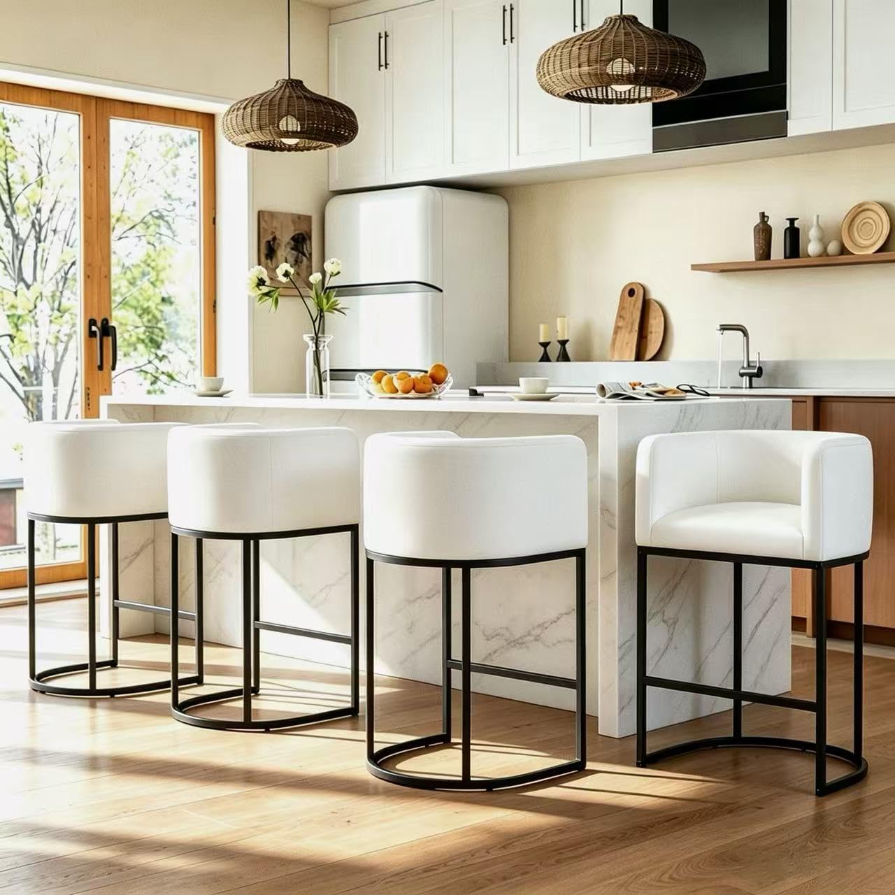 Luxe Curve Counter Stool Set
