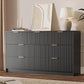 Minimalist Wood Dresser with Fluted Drawers