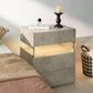 Modern LED 3-Drawer Nightstand