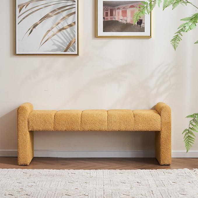 Modern Channel Tufted Upholstered Bench