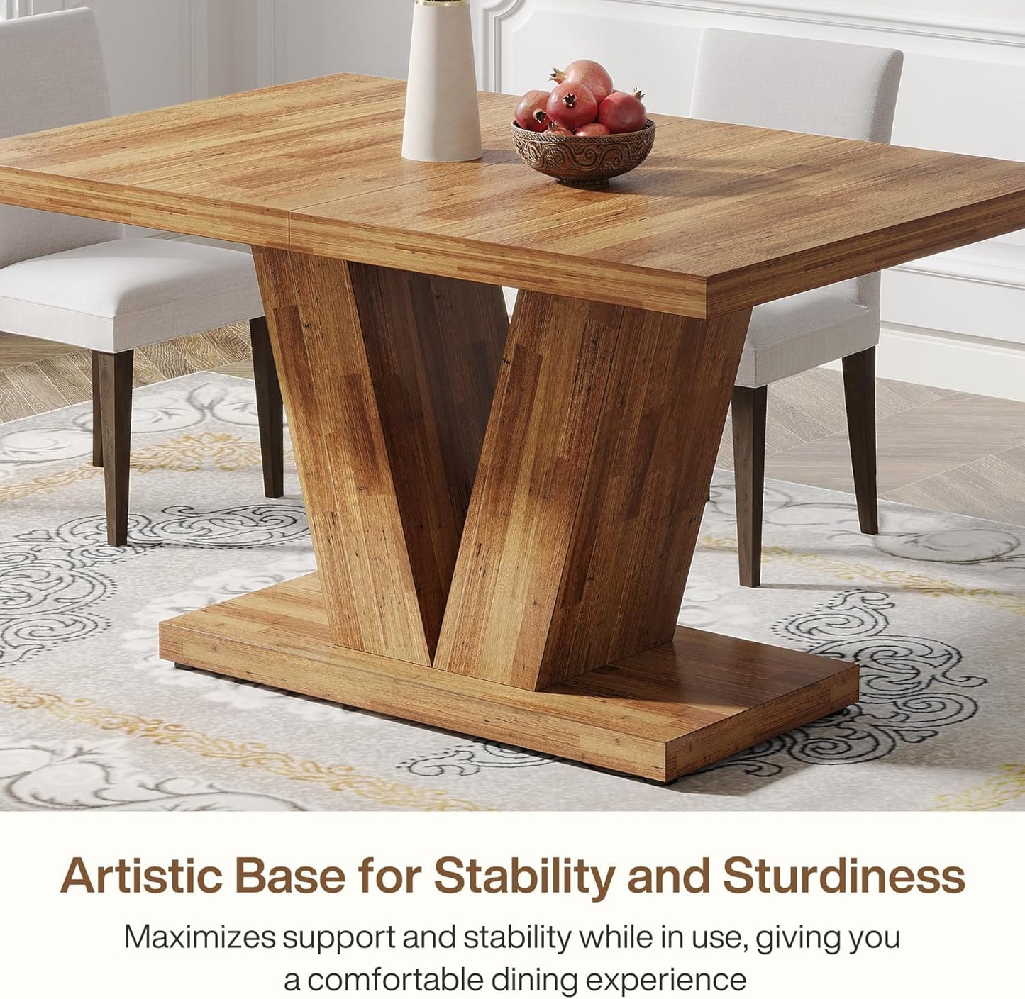 Heritage Elm Rustic Dining Table