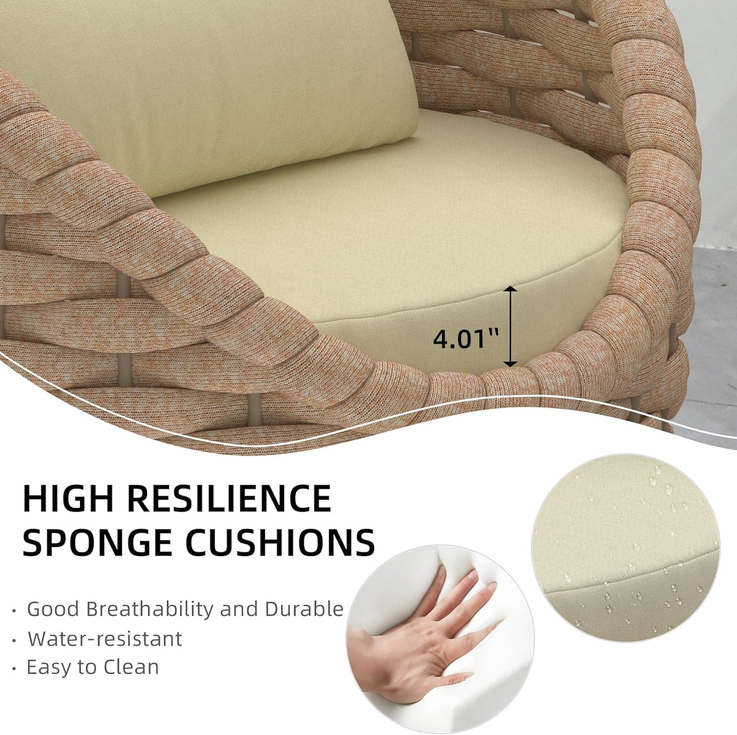 Riviera Rope 4 Piece Outdoor Conversation Set