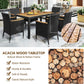 Coastal Haven 7-Piece Acacia Wood Patio Dining Set
