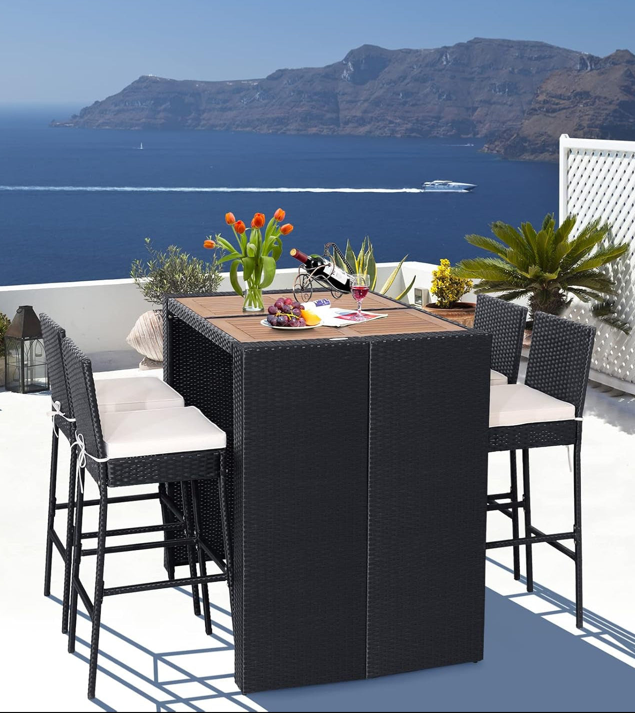HarborWick 5 Piece Outdoor Bar Set