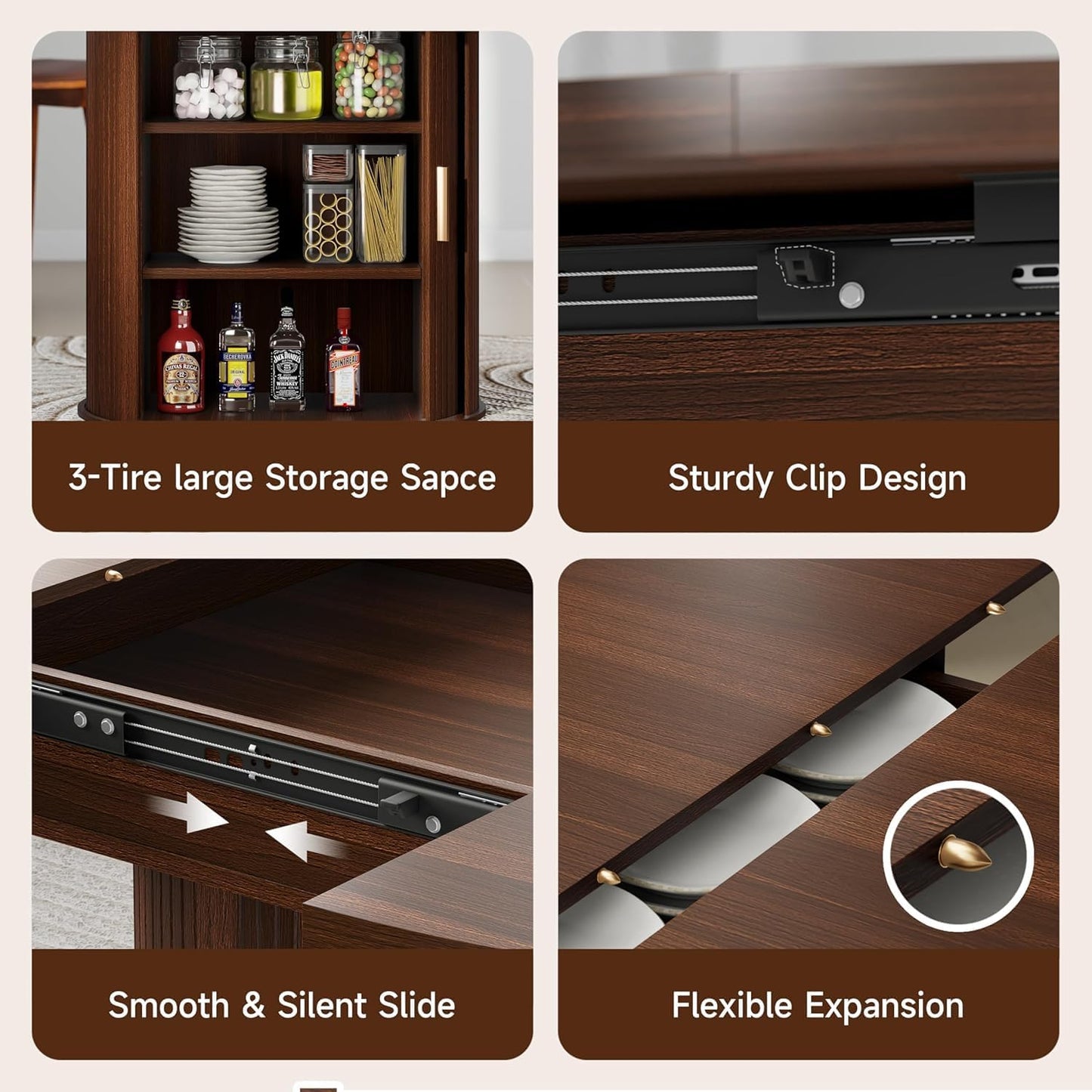 HarborFlex™ Extendable Storage Dining Table