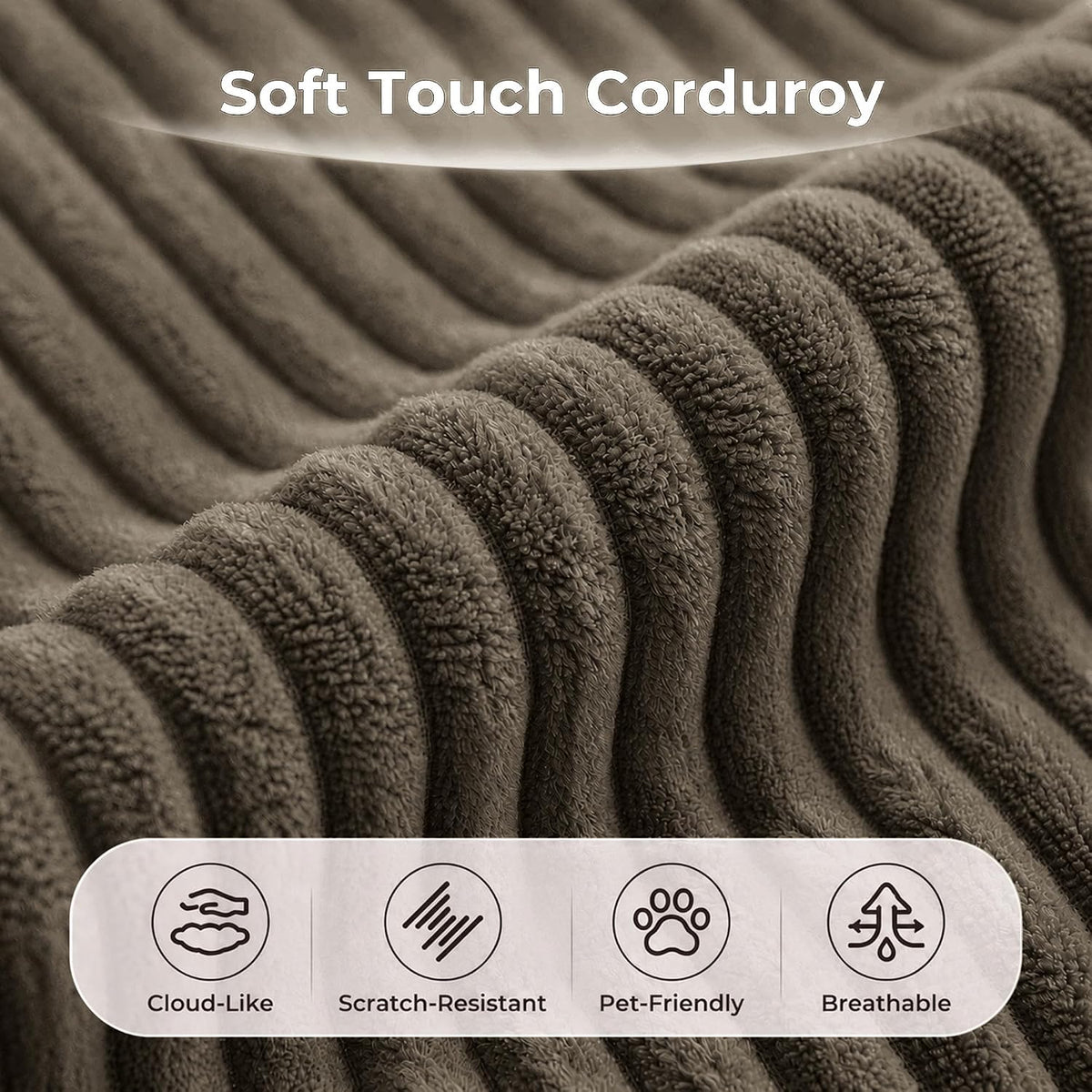 Modern Oversized Corduroy Cloud Chaise Lounge