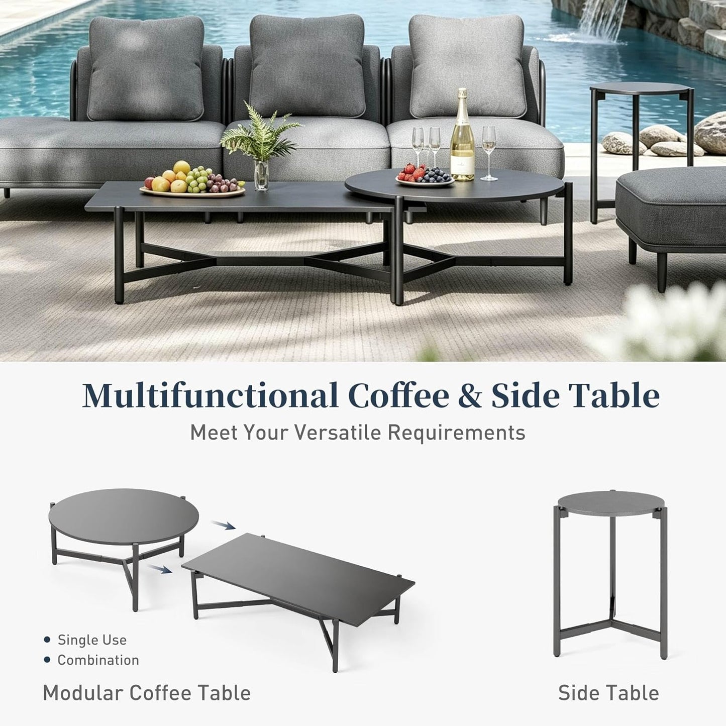 HavenLux Deep Seating Modular Patio Conversation Set