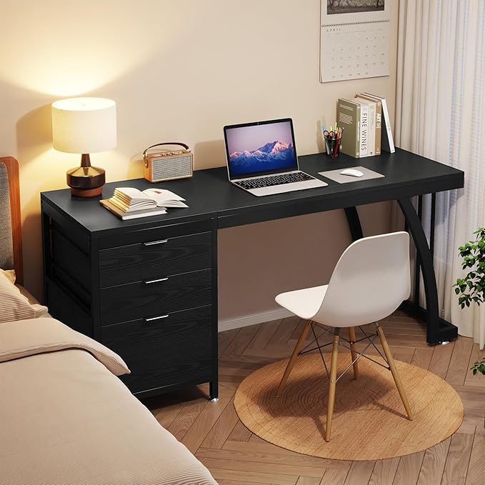 Prestige Computer Desk with Reversible File Cabinet
