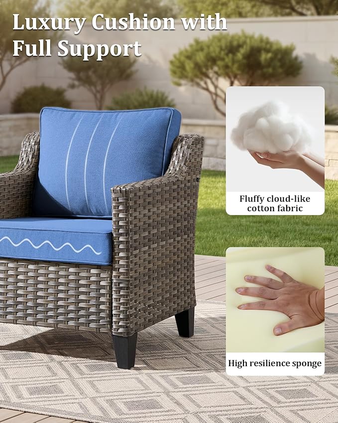 CloudComfort Swivel Patio Set