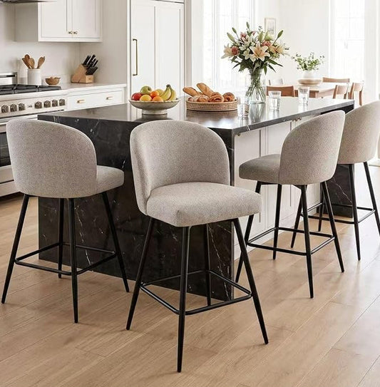 ComfortCurve 360° Swivel Bar Stool Set