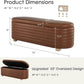 Modern Leather Storage Ottoman Bench