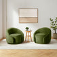 Sherpa Swivel Barrel Accent Chair